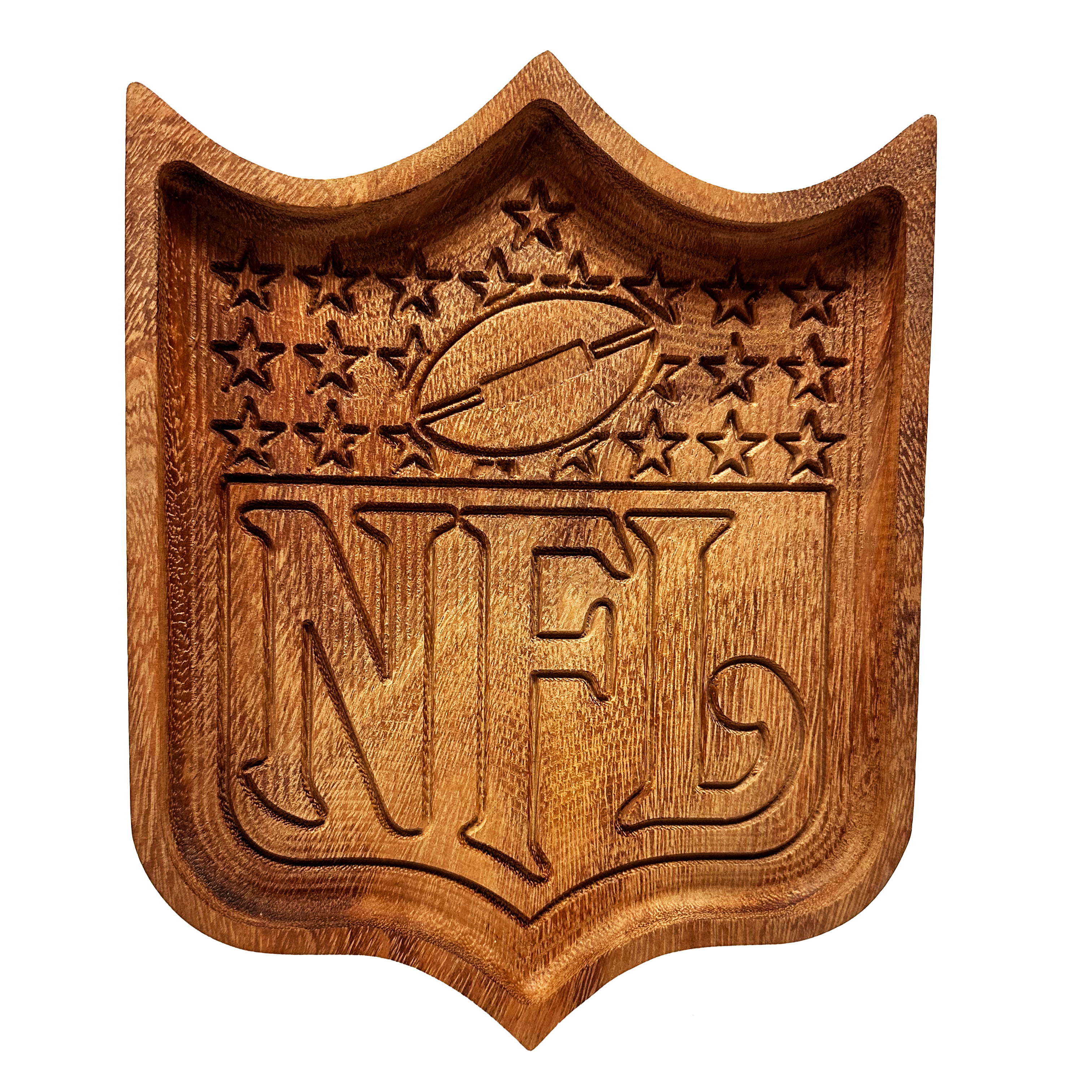 Plato Botanero de Escudo NFL - 100% Madera