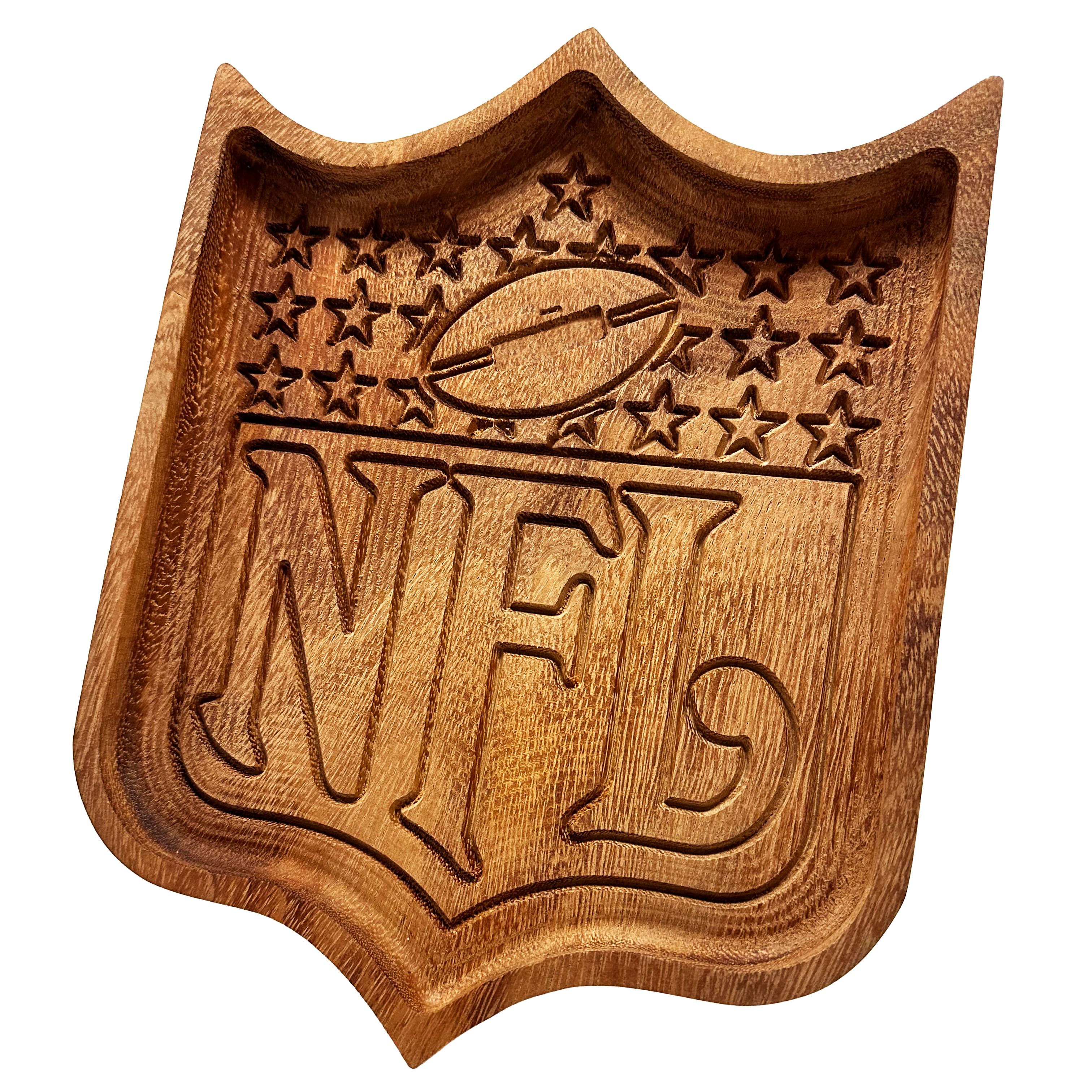 Plato Botanero de Escudo NFL - 100% Madera